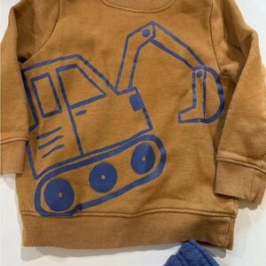 Cat & Jack Tan and Blue Kids Matching Set